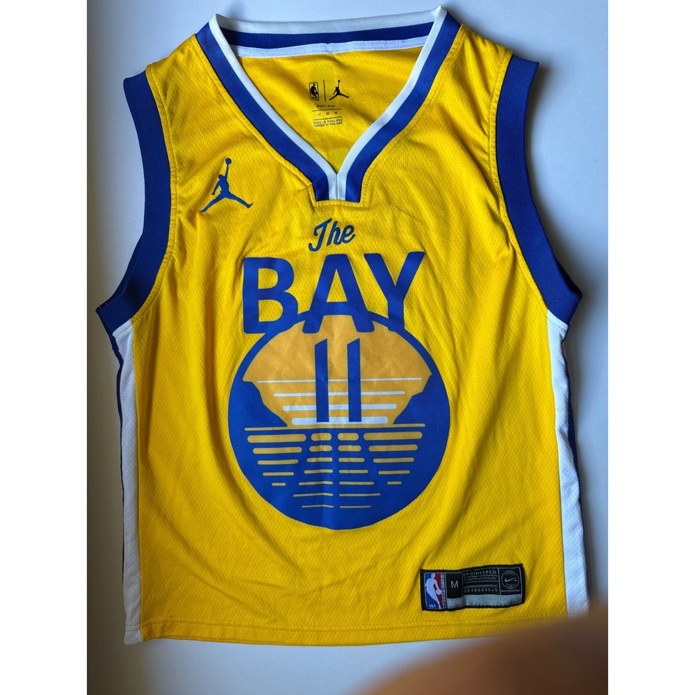 Jordan Golden State Warriors Klay Thompson The Bay Jersey Yellow Mens Size M